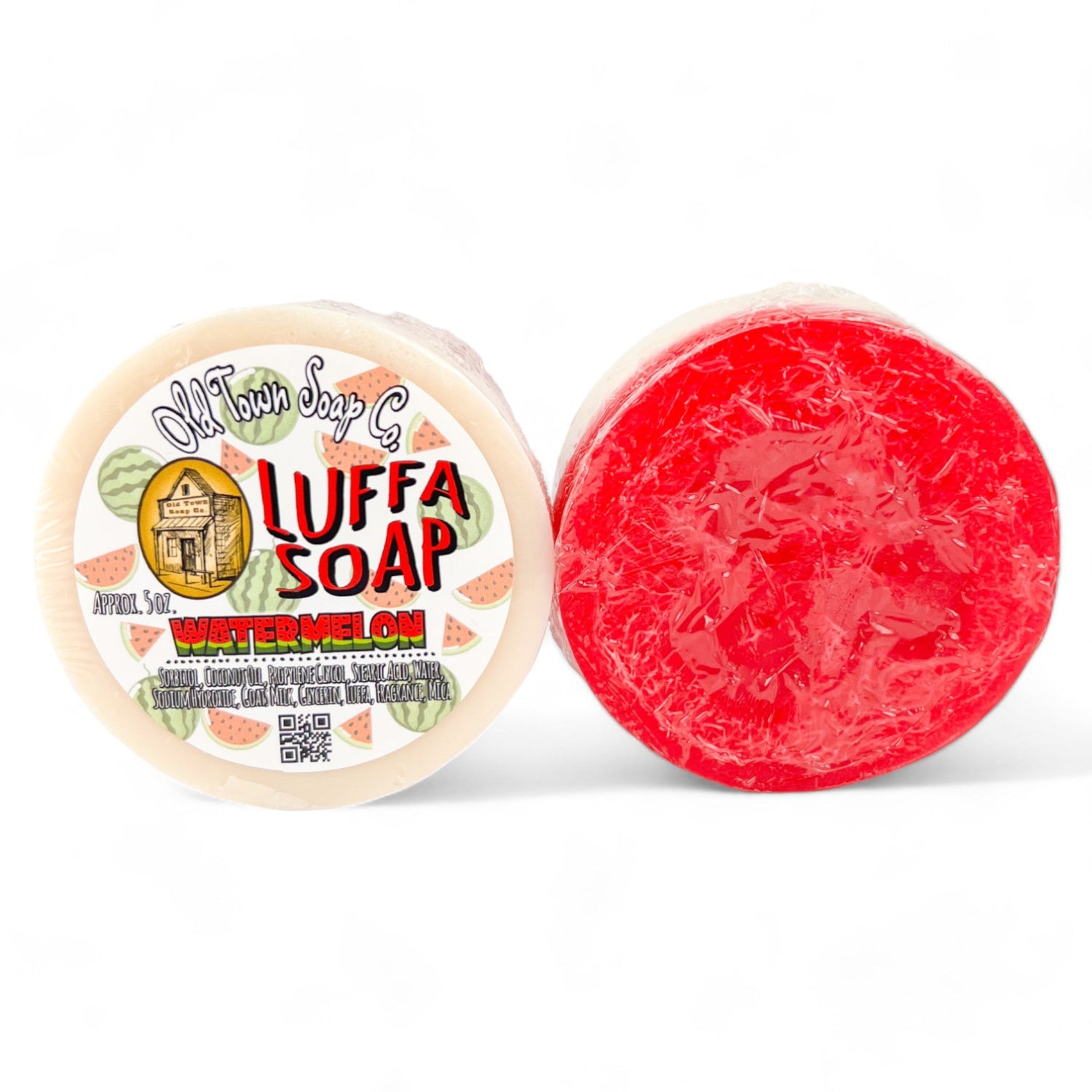 Watermelon -Luffa Soap - Old Town Soap Co.