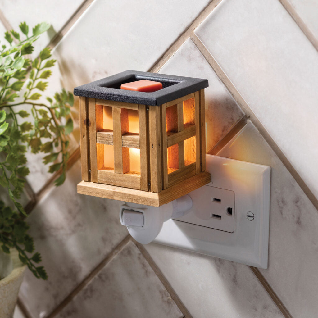 Wood Lantern Pluggable Wax Warmer