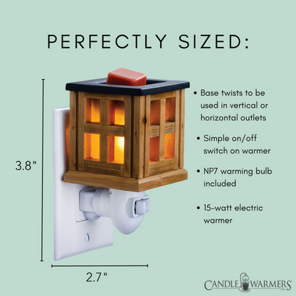 Wood Lantern Pluggable Wax Warmer