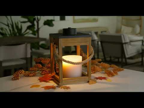 Wood &amp; Rope Candle Warmer Lantern