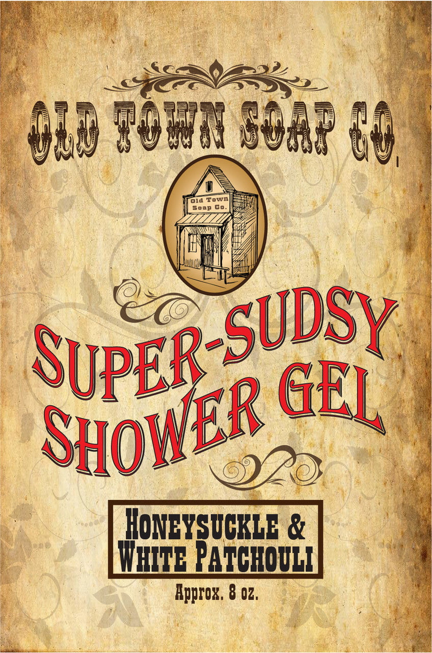 Honeysuckle &amp; White Patchouli -Shower Gel - Old Town Soap Co.