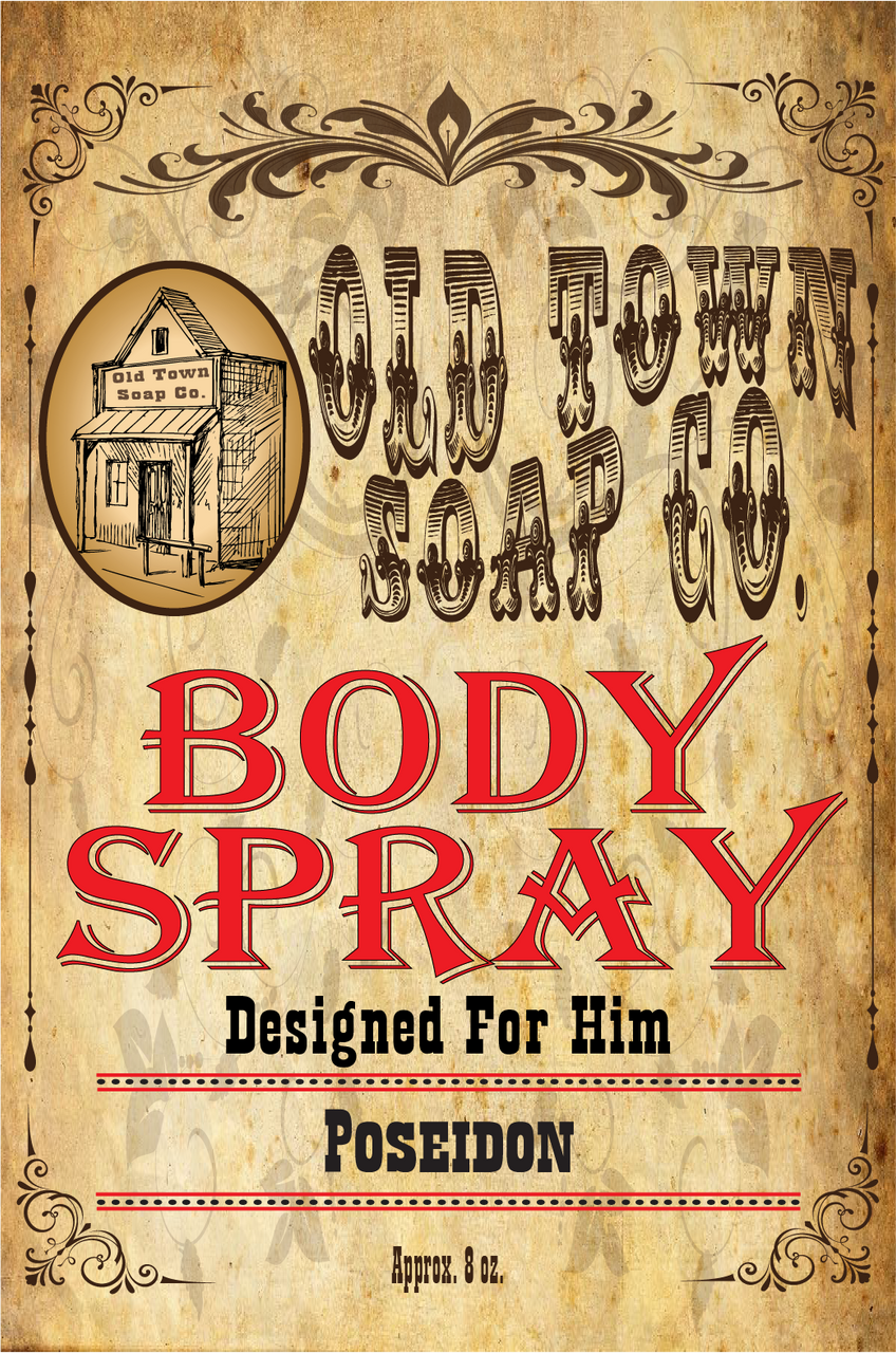 Poseidon Body Spray - Old Town Soap Co.