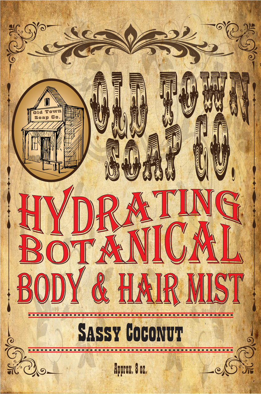 Sassy Coconut Body &amp; Hair Mist - Old Town Soap Co.