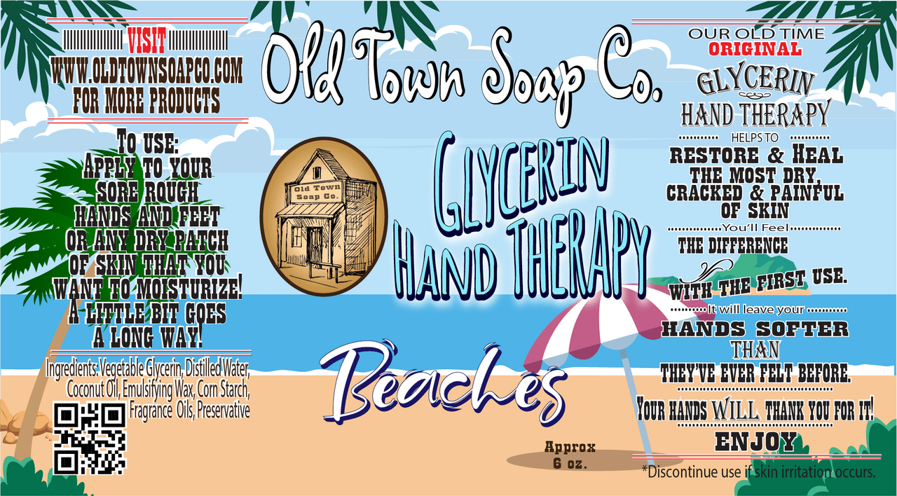 Beaches 6oz Glycerin Hand Therapy - Old Town Soap Co.