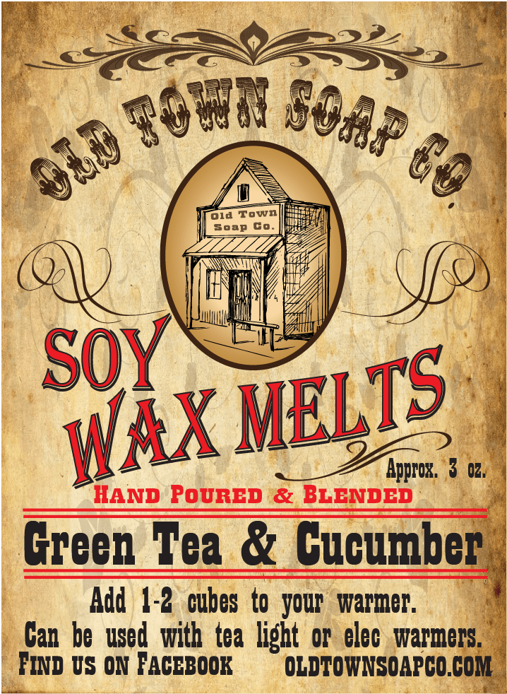 Green Tea &amp; Cucumber -Wax Melts - Old Town Soap Co.
