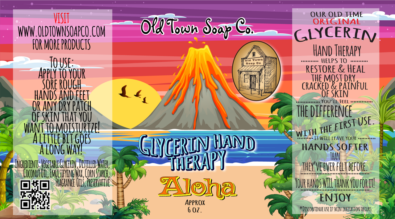 Aloha 6oz Glycerin Hand Therapy - Old Town Soap Co.