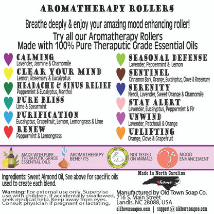 Aromatherapy Rollers in ALL your Favorite Shower Bomb Scents! - Old Town Soap Co.