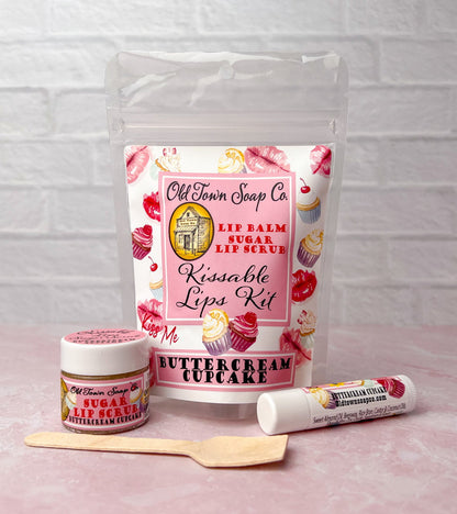 Buttercream Cupcake -Kissable Lip Kit - Old Town Soap Co.