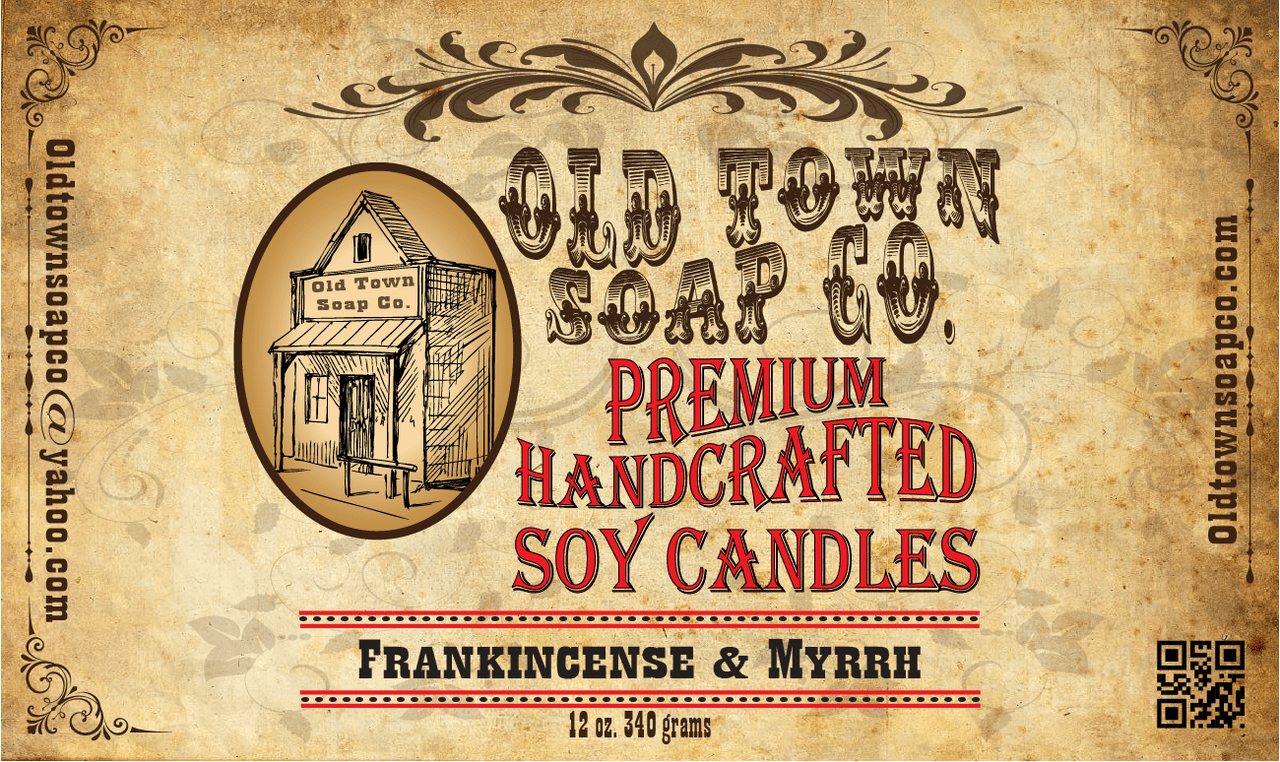 Frankincense &amp; Myrrh - 12oz. Candles - Old Town Soap Co.