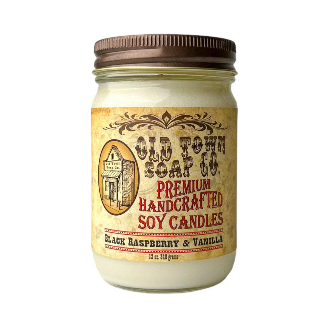 Black Raspberry &amp; Vanilla - 12oz. Candles - Old Town Soap Co.