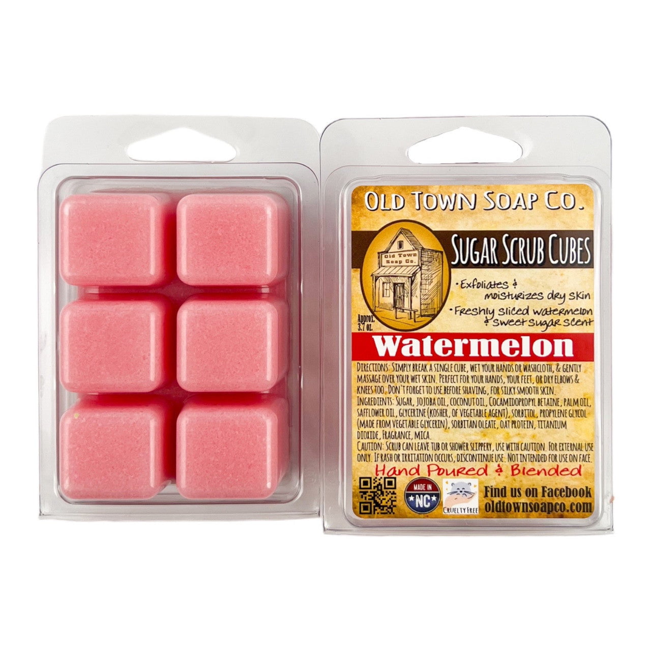 Watermelon - Sugar Scrub Cubes - Old Town Soap Co.