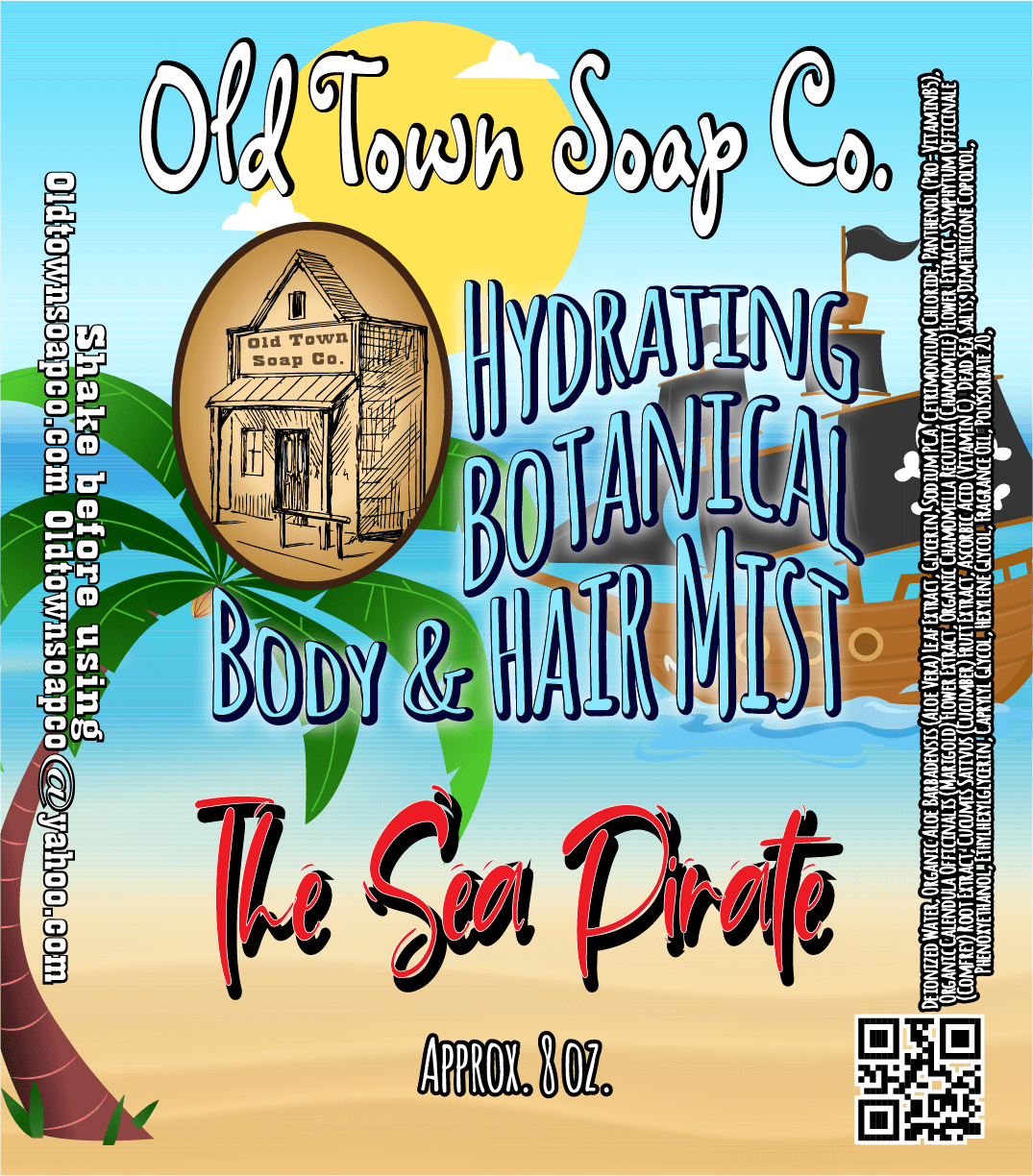 The Sea Pirate Body Spray - Old Town Soap Co.