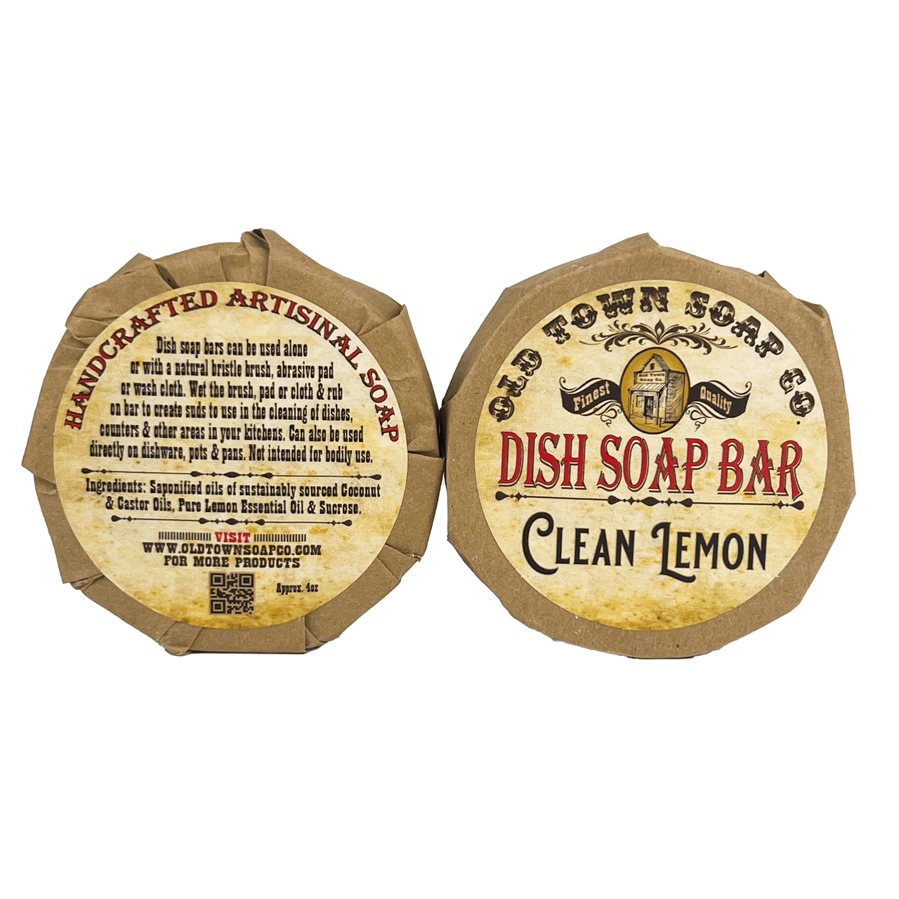 Clean Lemon -Dish Soap Bar - Old Town Soap Co.
