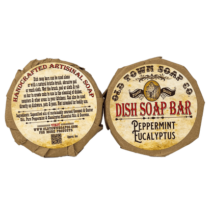 Peppermint Eucalyptus -Dish Soap Bar - Old Town Soap Co.